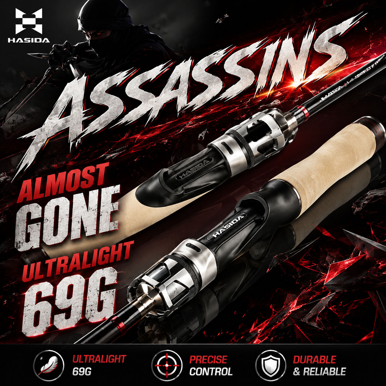 HASIDA Assassins II Fishing Ro - Kastking Reel Zephyr ulasan dan harga
