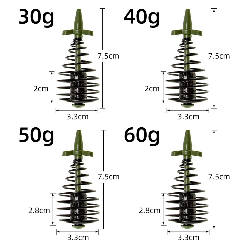 2pcs Inline Spring Carp Feeder - Fish Alarm ulasan dan harga